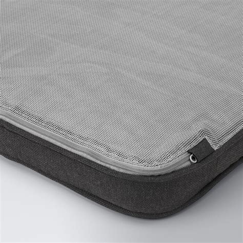 JÄRPÖN/DUVHOLMEN chair cushion, outdoor, anthracite, 50x50 cm (195 ...