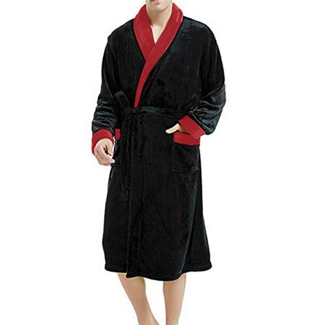 Men's Winter Robe Lengthened Plush Shawl Cashmere ... – Grandado
