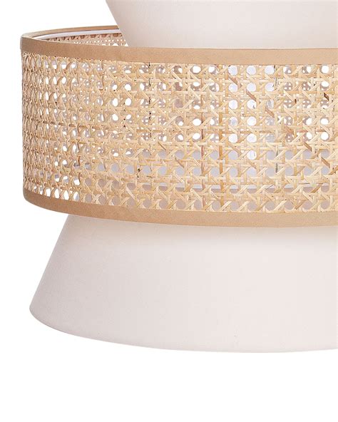Hängeleuchte Rattan beige / natürlich Kegelform LUYANO | Beliani.de