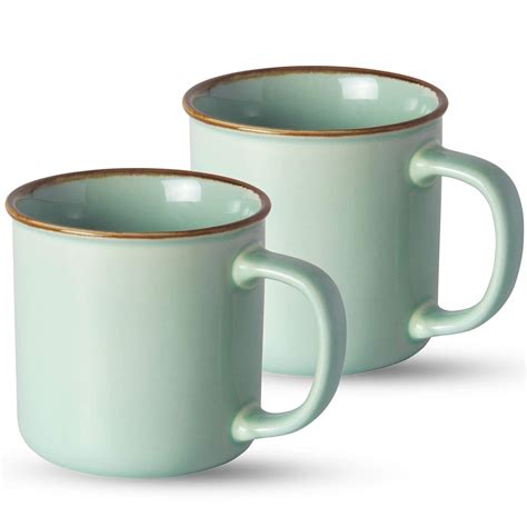 Buy Treo by Milton Glare Mug, 240 ml, Set of 2, Aqua Green Online at ...