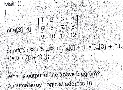 Programming in C: What is ouput will be printed in array , if following ...