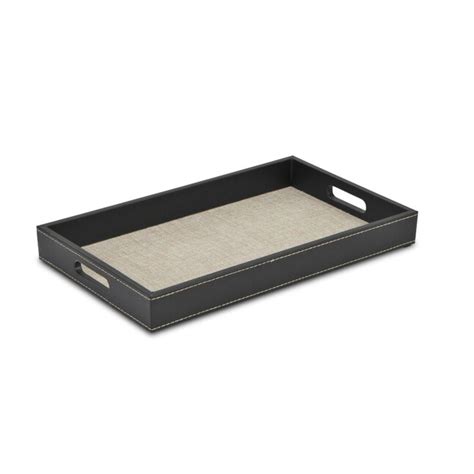 HomeRoots 1.75-in x 15.75-in Black Rectangle Serving Tray at Lowes.com
