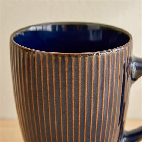Buy Caraway Somber Set of 6 Stoneware Coffee Mugs with Metal Stand ...