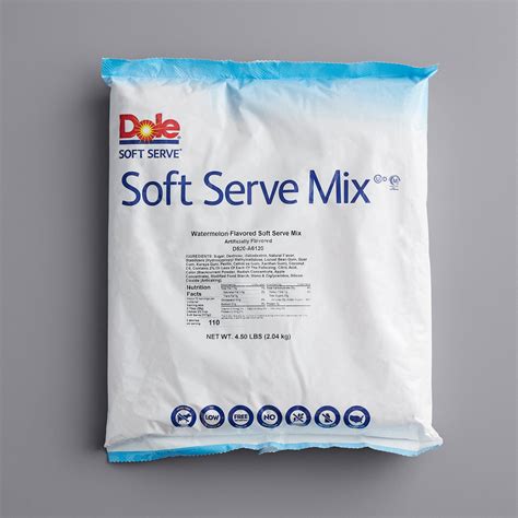 DOLE SOFT SERVE 4.5 lb. Watermelon Soft Serve Mix - 4/Case