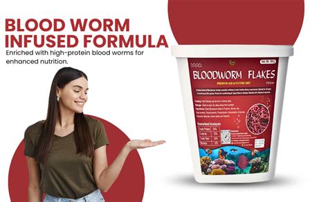 Fish Food Blood Worm Infused Flakes100 Gram | Fish Feed for Tetras ...