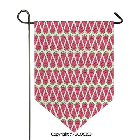 Easy Clean Durable Charming 28x40in Garden Flag Watermelons Retro Style ...