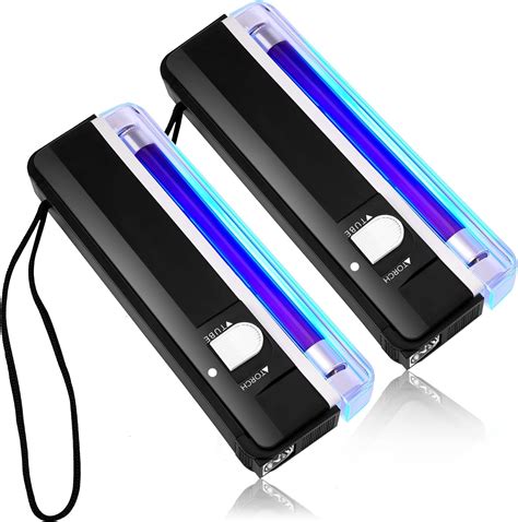 Dunzy 2 Pcs Handheld UV Black Light Torch Portable Blacklight LED UV ...