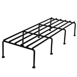 ORILEY Rectangular Plant Stand Galvanized Metal Flower Pot Holder Gamla ...