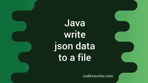 Image result for How to Make a JSON File Java