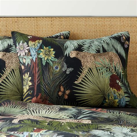 Palm Grove Linen King Pillow Shams Set of 2 + Reviews | CB2 Canada