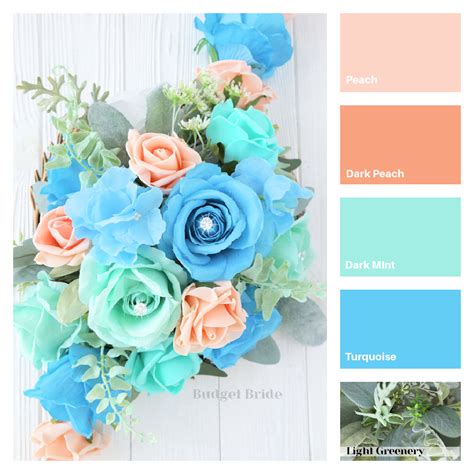 Peach And Teal Color Palette