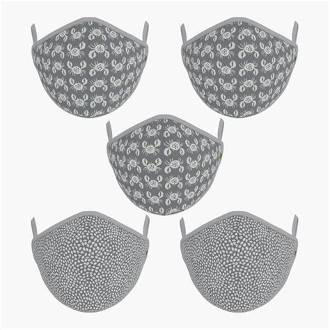 Buy Armor Printed Fabric Face Mask - Set of 5 from Home Centre at just ...
