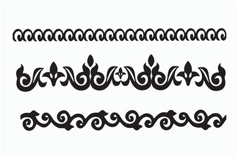 Black and white border with a flower. 22212608 Vector Art at Vecteezy