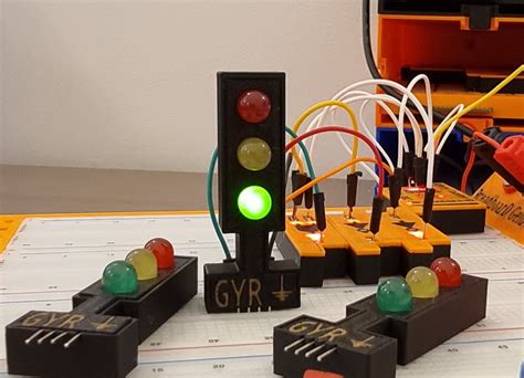 Image result for Arduino Traffic Light Breadboard