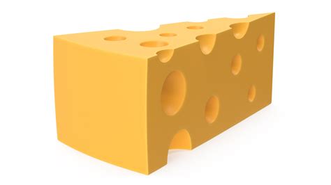 Cartoon Cut Piece of Yellow Cheese 3D model | 3D Molier International