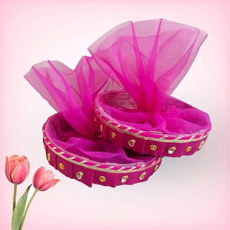 The Bath Stories Multipurpose Decorated Bamboo Basket for Wedding Gift ...