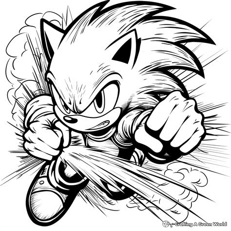 Movie Knuckles Colouring Pages