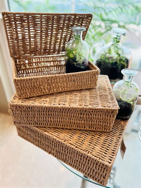 Rafia Weave Box - Ivory – Source in Style