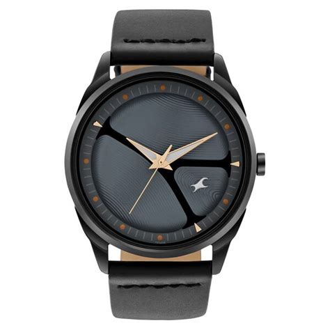 Buy Online Fastrack MetaWe Quartz Analog Grey Dial Leather Strap Watch ...