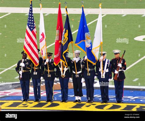 American color guard which includes Amy,Marines,Navy,Airforce and Coast ...