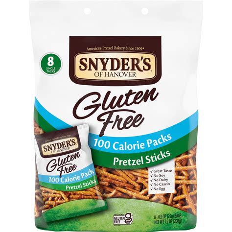 Snyder's of Hanover Gluten Free Pretzel Sticks, 8 Ct, 100 Calorie Snack ...