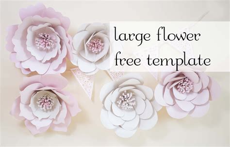 giant flower template 4 petal sizes flowers templates - pdf petal 4 ...