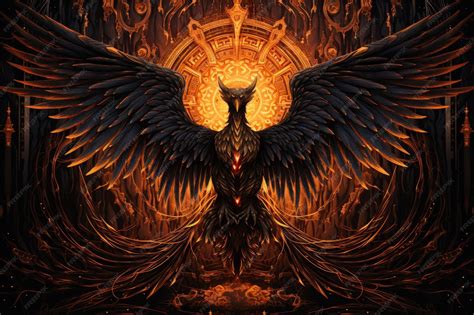 Premium AI Image | Gilded phoenixes symbols of rebirth and resurrection ...
