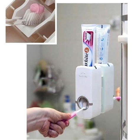 Set of Automatic Toothpaste Squeeze Dispenser & Brush Houlder of 5Pcs ...
