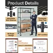 6 Tier Wire Shelving Unit with Wheels Adjustable | Ubuy India