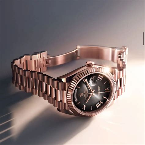 Role_x Day Date Rose Gold/Black Watch – Premium Collection