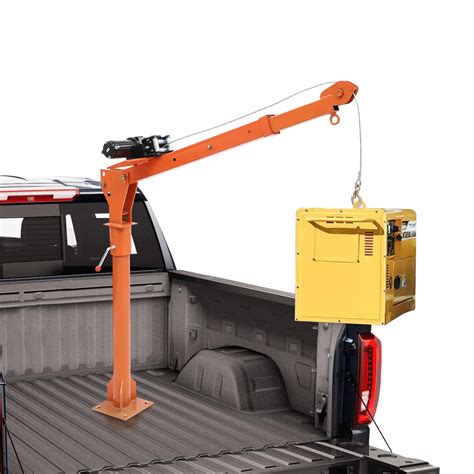 Buy 1100 lb Electric Pickup Truck Crane with Electric Winch 3500 lb 12V ...