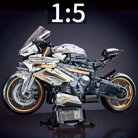Platinum Motorcycle Building Blocks Model Easy Assembly Perfect Gift ...