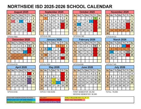 Northside ISD - 2025-2026 Northside ISD School Calendar | Facebook