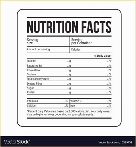 Free Blank Nutrition Label Template Of Make Your Own Nutrition Label ...