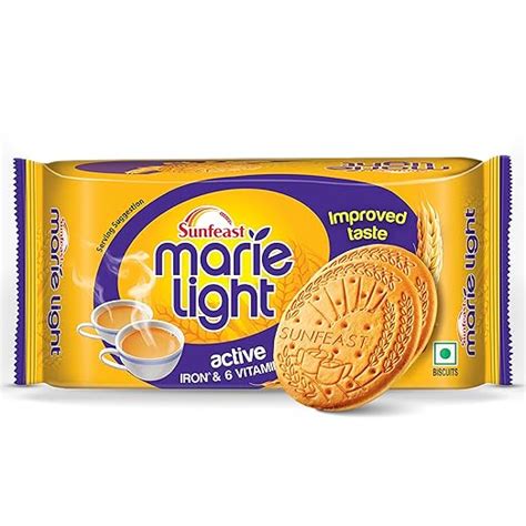 Sunfeast Marie Light Active, Marie Biscuits with Iron and 6 Vitamins ...