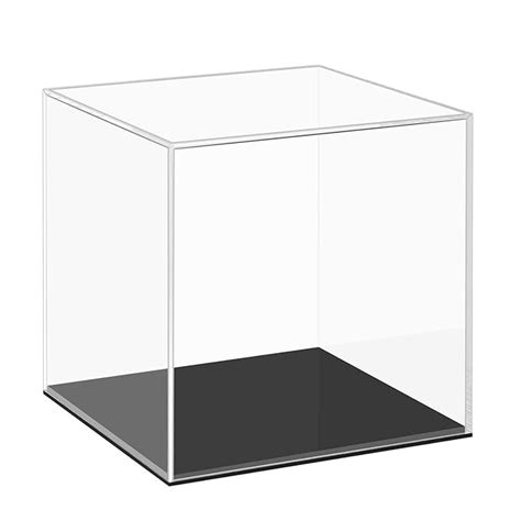 Cliselda Clear Acrylic Display Case with Black Base, Countertop Box ...