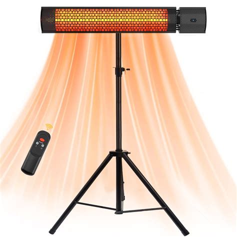 Nertpow Indoor/Outdoor Infrared Patio Heater, 1500W with Remote and ...