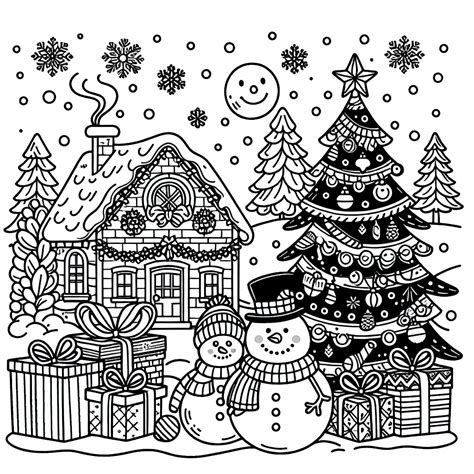 Hard Christmas Coloring Pages Printable