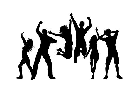 Silhouettes of People Dancing on a Grung Graphic by Turan Chowdhury · Creative Fabrica