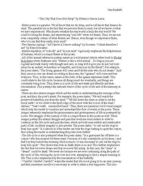 Lorca-thecitythatdoesnotsleep - Chris Rackliffe “The City That Does Not ...