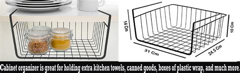 Go Hooked 12 Inch Undershelf Storage Basket Pack of 1 | Multipurpose ...