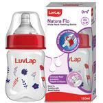 Buy LuvLap Natura Flo Plastic Feeding Bottle - Wide Neck, Red & Blue ...