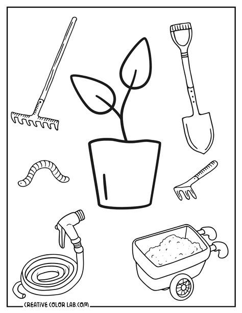 Gardening Coloring Pages Houseplants Coloring Pages: Free Printable