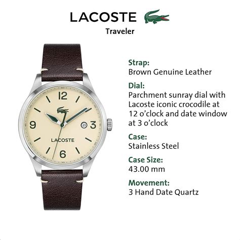Lacoste Men's Stainless Steel Quartz Watch - Brown India | Ubuy