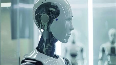 Humanoid robot with visible internal mechanisms | Premium AI-generated ...