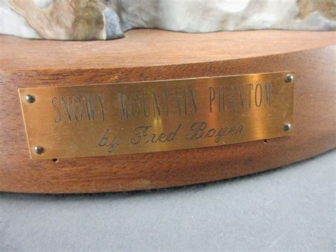Marked Fred Boyer 89 Bronze- "Snowy Mountain Phantom"- 35/250- 13"H ...