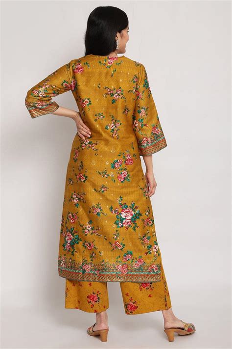 Mustard A Line Kurta