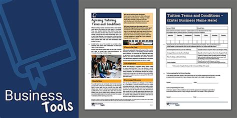 Private Tutoring Terms and Conditions Template | Twinkl