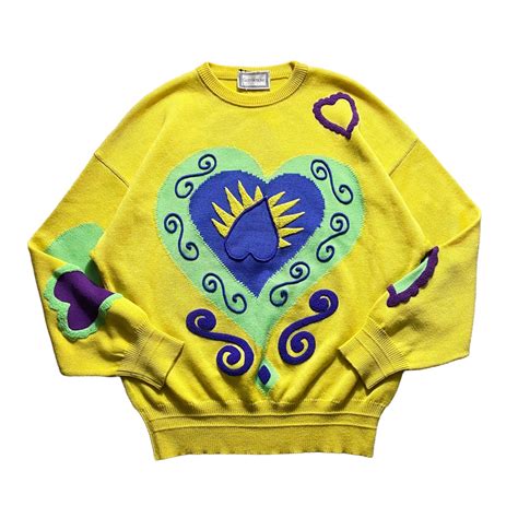 vintage GIANNI VERSACE heart design knit sweater | NOIR ONLINE