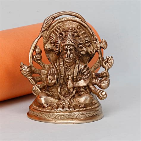 Buy HEENA Home Decor Panchmukhi Hanuman Murti/Bajarangbali Idol for ...